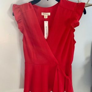 Small red wrap shirt